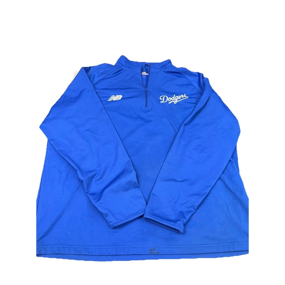 New Balance Los Angeles Dodgers Sweatshirt Men's XL Blue Fleece 1/4 Zip MLB